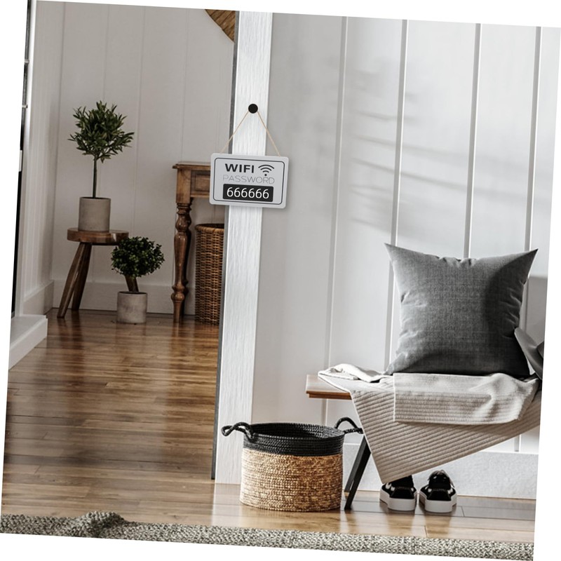 STOBOK Elegant Wooden Door Sign Password for Home Office Guest