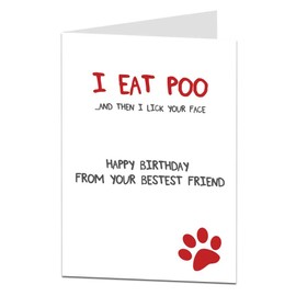Funny Birthday Card for Dog Owners - Rude Birthday Card for Pet Owners - Fun Birthday Card for Dog Mom Cat Mom Dog Dad