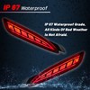 GEEGEETOP Red Lens LED Rear Bumper Fog Light Assembly Compatible