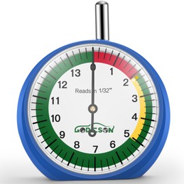 GODESON Tire Tread Depth Gauge, Dial Type Tire Tread Depth Gauge Professional for Motorcycle, car,Truck and Bus,Easy Reading Tire Depth Gauge in 32nds(Pack of 10)