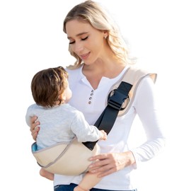 Toddler Sling Carrier Lightweight Baby Carrier Sling Baby Hip Carrier with Hip Seat Carrier for Toddler, Baby Sling Carrier Toddler Carrier Slings Carrying 10-60 lbs (Beige)