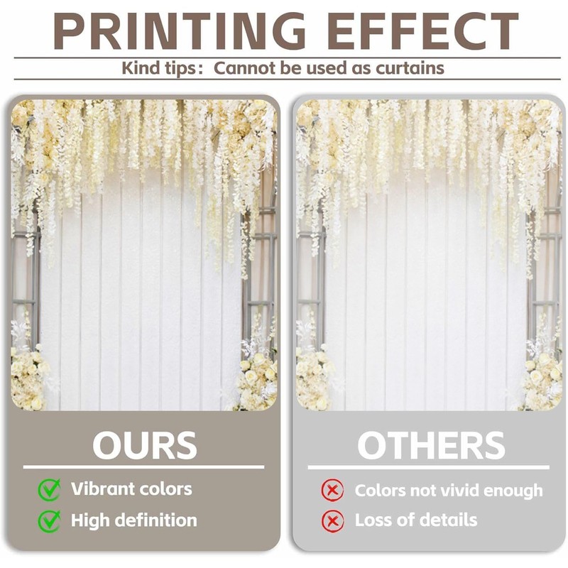 XMJJKUF White Flower Photography Background 10x8ft Arch Wedding Flowers Wall