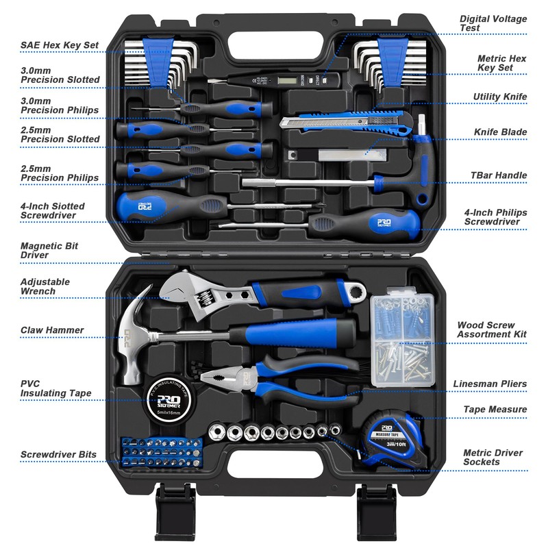 Prostormer 179-Piece Home Tool Kit, General Household Hand Tool Set