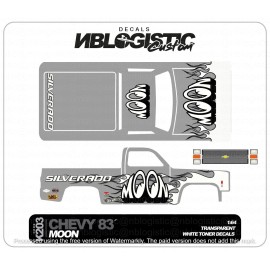 Hot Wheels '83 CHEVY SILVERADO Custom WaterSlide Decal  for hot wheels 1/64 a1