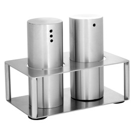 Zap Impex Elegant Design Stainless Steel Salt and Pepper shakers with Stand