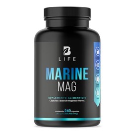 B Life Magnesio Marino 240 Cápsulas | 2400 mg por Porción | Magnesio Vegano y Natural Extraído de Algas | 72 Minerales Traza Naturales | Apoyo Muscula