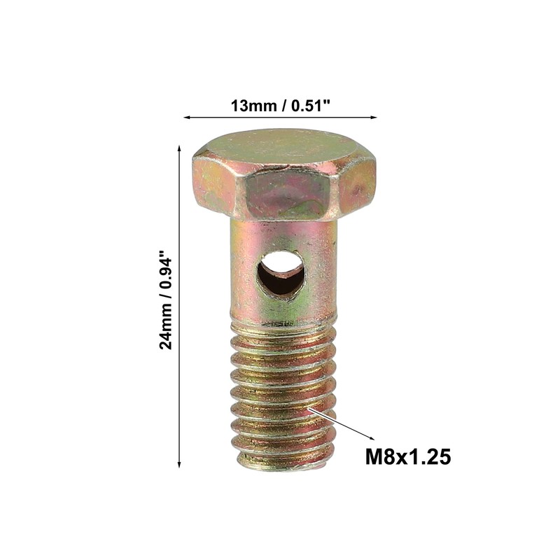 A ABSOPRO 1 Piece M8 x 1.25 Banjo Bolt Brake