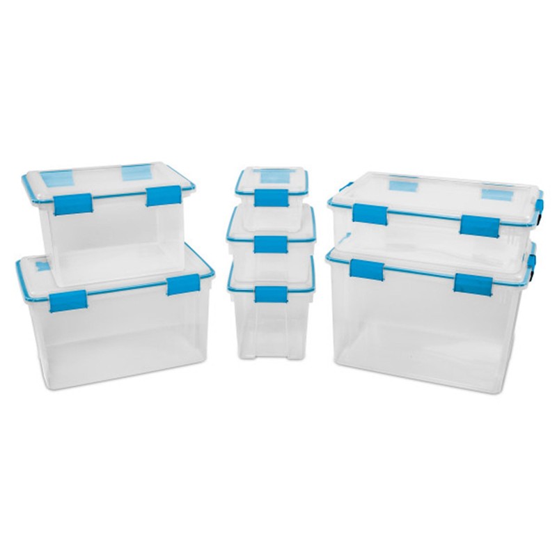 Sterilite 20 Qt Gasket Box, Stackable Storage Bin with Latching