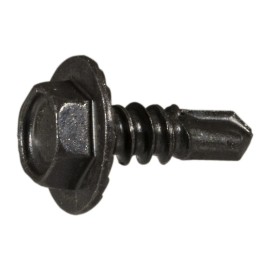 Unbranded #8 x 1/2" Brown Ruspert Coated Hex Washer Head Self-Drilling Screws (100 pcs.)