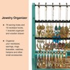 Earring Organizer, Rustic Wood 5 Layer Jewelry Organizer Stand