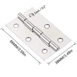 12PCS Stainless Steel Folding Butt Hinges,3 Inch Home Folding Butt Hinges, Timber Door Hinges,Stainless Steel Outdoor Cabinet Furniture Hinges for Window, Cabinets, Closet with Screwdriver Silver
