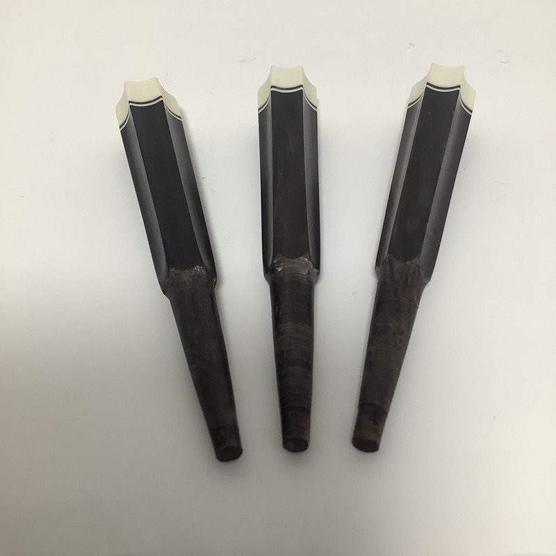 Okinawa Sanshin Karakui 3-Piece Set [Kuroki Hexagonal Sand] Pre-Drilled