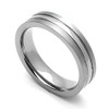 DoubleAccent 5MM Comfort Fit Titanium Wedding Band High Polished Center