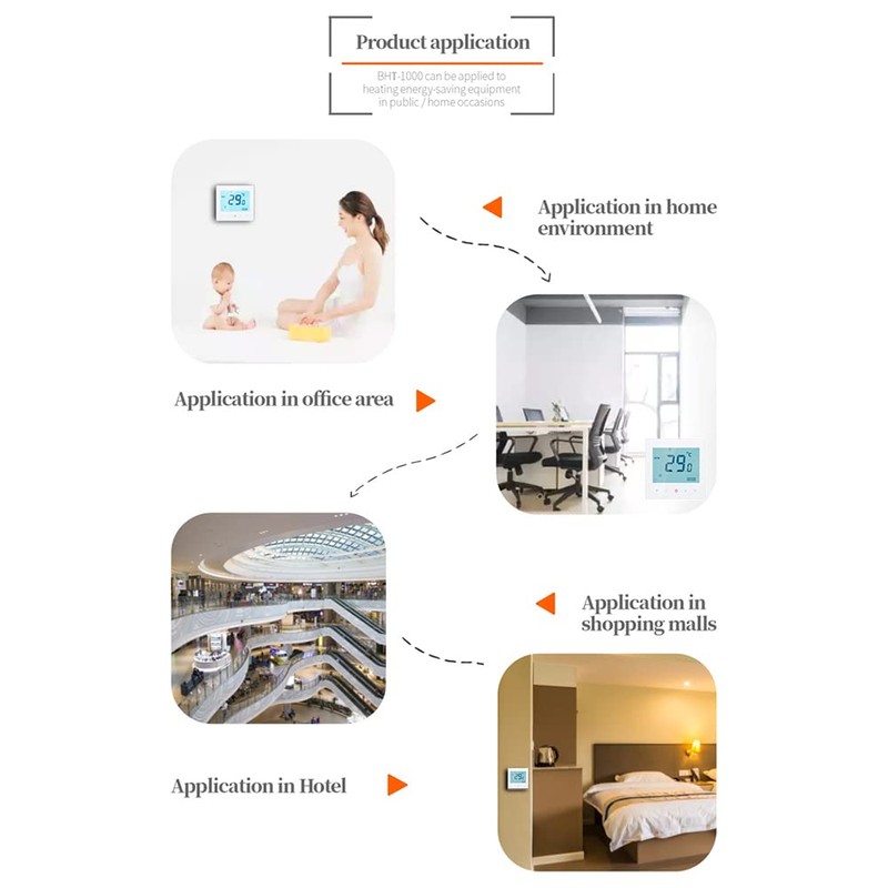 Funien Thermostat 5A 110-230 V Weekly Programmable LCD Display Touch