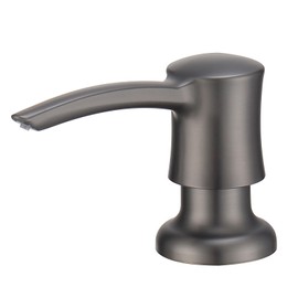 Rzoeox Kitchen Black Stainless Soap Dispenser Drak Gray Built in Soap Dispenser for Kitchen Sink Lotion Dispenser Gunmetal Grey for Kitchen Vintage Farmhouse Commercial Deck Mounted