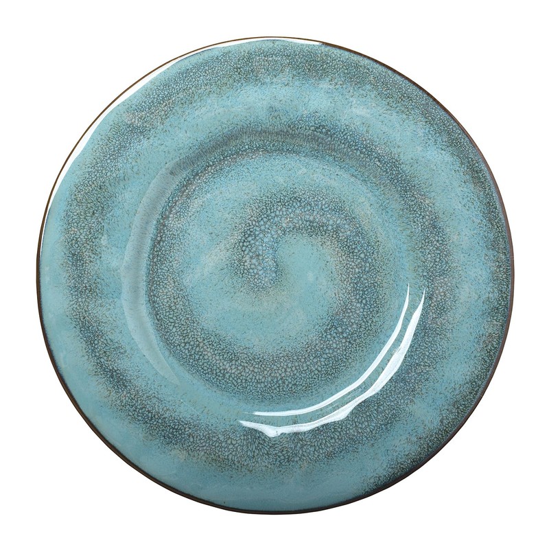 Sango 16-Piece Stoneware Dinnerware Set for 4, Glossy Blue &