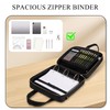 Quoyiyo Zipper Binder | 3 Inch O-Ring, 600 Sheet Capacity