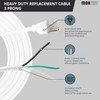 Iron Forge Cable 12 Gauge Power Cord Replacement - 10ft,15