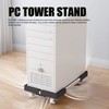 PC Stand Computer Tower Stand with Caster Wheels Universal Retractable