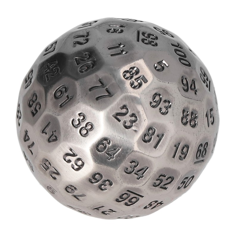Polyhedral Metal Dice Exquisite Heavy 100 Sided Role Playing Dice