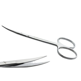 Medro Iris Scissors Micro Dissecting Scissors 3.75" Curved Pointed Sharp Tips - Perfect for Doctors, Nurses, EMS, Students, Education & Training (3.75", Curved)