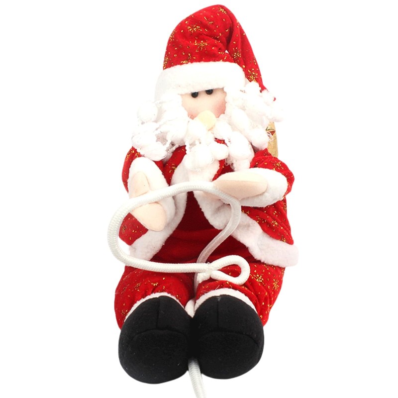 COSSA Christmas Decoration Santa Claus Figure Climbing Rope Santa Ornament