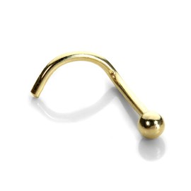 jewellerybox 9ct Solid Yellow Gold 2mm Ball Nose Screw Hook
