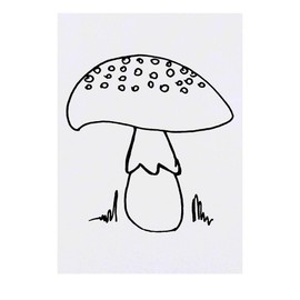 'Mushroom' Temporary Tattoo - Water Resistant, Skin-Safe, Non-Toxic Transfer (TO00049334)