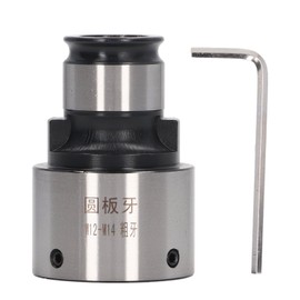 Thread Die Chuck Round Carbon Steel 30mm OD Interface Anti Oxidation Die Tapping Chuck for Milling Machine Coarse Teeth