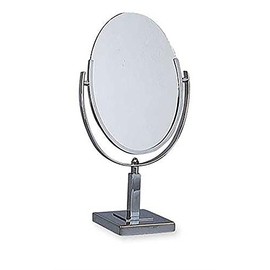SSWBasics Sleek Oval Tilting Small Mirror for Desk, Stylish Countertop Vanity Mirror for