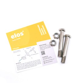 ELOS Skateboard Hex Head Kingpin Kit Truck Hardware. High Strength Hardened Steel with Nylock Nuts for Longboard and Cruisers.