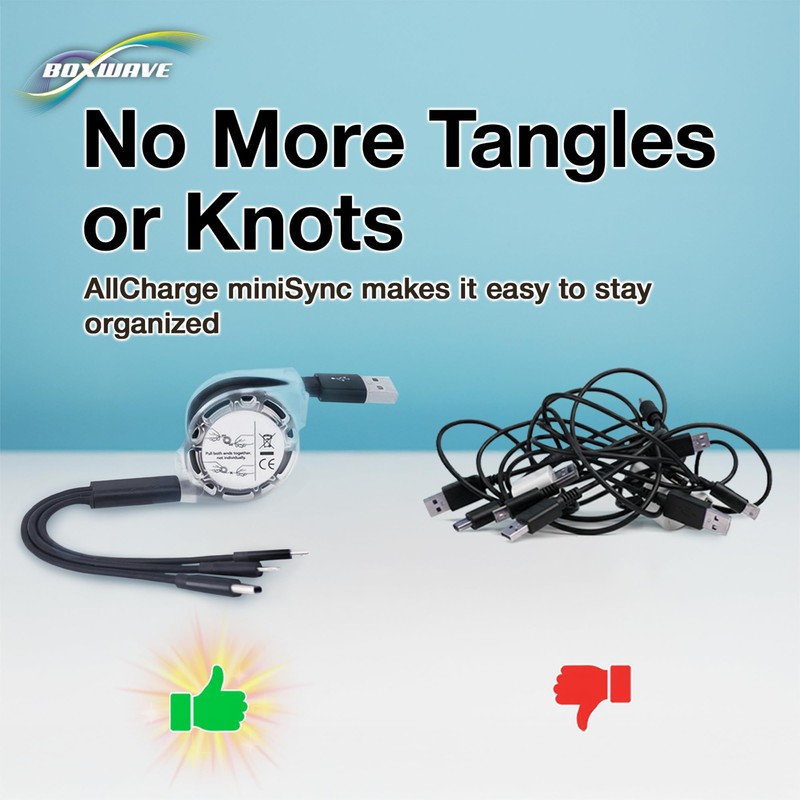 BoxWave Cable Compatible with Jackery Explorer 300 - AllCharge miniSync,