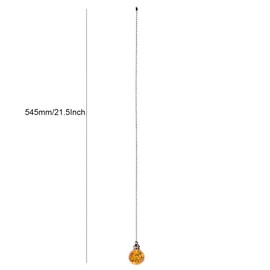 Crystal Ice Crack Ball Blind Cord Chandelier Handle Pull Chain Extension with Connector for Ceiling Light Fan Chain with Amber Color(Pack of 2)