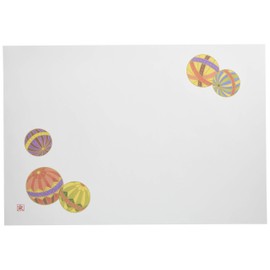 若泉漆器 上質紙マット 尺3寸長手テーブルマット 吉祥紋シリーズ 手毬文 100枚入 B-26-32