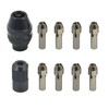 10 Pcs 1/8'' Collet Nut Set - Includes 1/8'' Collet