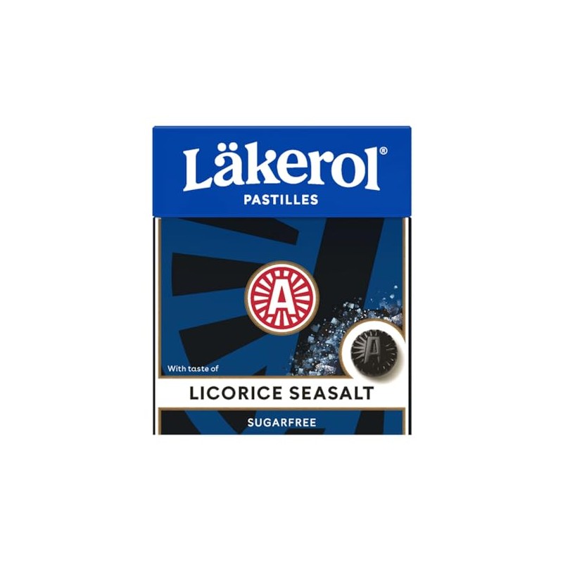 Cloetta Lakerol Licorice Seasalt Pastilles 4 Box of 25g