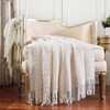 CREVENT Farmhouse Knitted Blanket for Couch Sofa Chair Bed Home