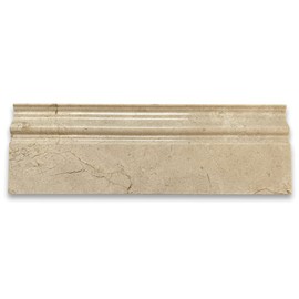 Stone Center Online Crema Marfil Marble 4x12 Baseboard Crown Molding Polished Kitchen Bath Wall Floor Backsplash Shower (1 Piece)