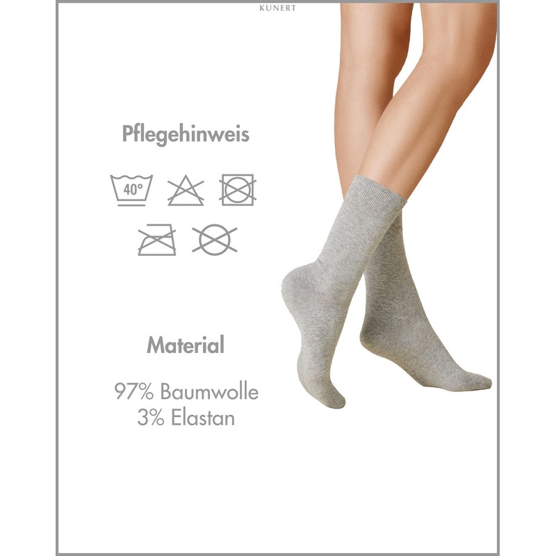 Kunert Women's Calf Socks, Grey (Lichtgrau 0170), 6