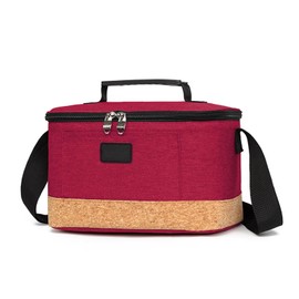 Nanxson Insulated Freezable Lunch Bag Leakproof Cooler Tote Large Lunch Pail Picnic Beach Food Bag with Adjustable Shoulder Strap (7L,Prune)