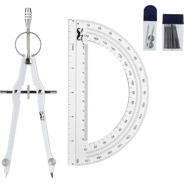 Mr. Pen Geometry Tools Set with Compass and Protractor for