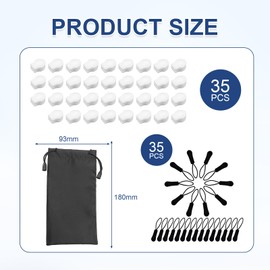 Pack of 35 zip with 35 zip sliders, zip for zip, plastic zip replacement, suitable for home use, with 1 storage bag