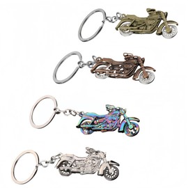 WQHLONGBO 4 Pcs Motorcycle Lovers 3D Motorcycle Keychain,Metal Motorcycle Key Chain,Fashion Car Keychain Accessories for Men and Women (4 Colors)