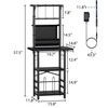 YAKANJ Record Player Stand with Led Light,Record Player Table with