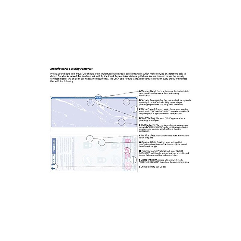 ABC Printed Business Checks Compatible w/QuickBooks on Top, Gray Marble