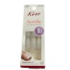 Kiss Acrylic Natural Nails Glue-On Long Coffin Opaque White DBSN05