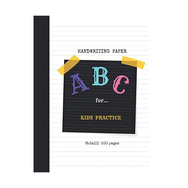 handwriting practice paper for kids: This handwriting practice notebook is