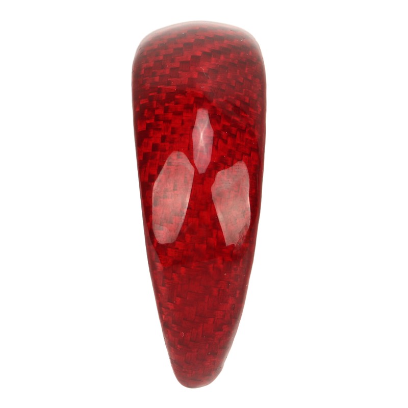 Gear Shift Knob Cover Red Red Carbon Fiber Shifter Lever