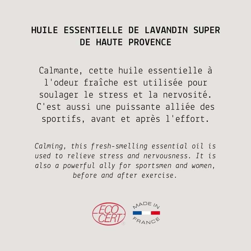 Super Lavender Essential Oil from Haute Provence Organic - MY
