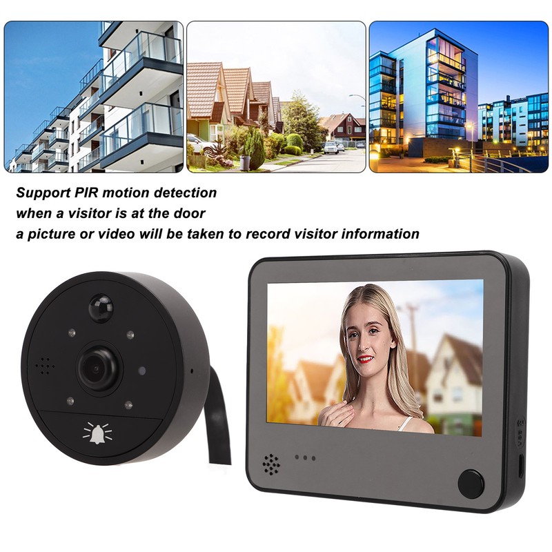 Peephole Camera Infrared Night Vision Two Way Talk Motion Detection